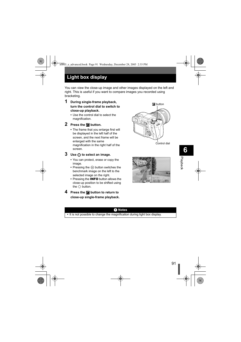 Light box display | Olympus EVOLT E-330 User Manual | Page 91 / 196