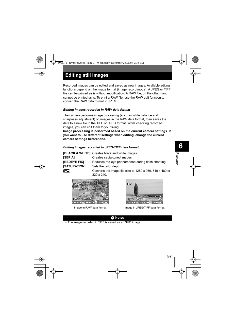 Editing still images | Olympus EVOLT E-330 User Manual | Page 97 / 196