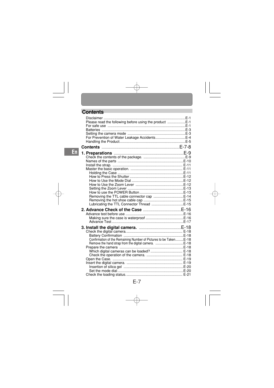 Olympus PT-030 User Manual | Page 8 / 44