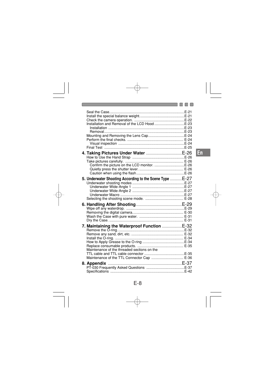 Olympus PT-030 User Manual | Page 9 / 44