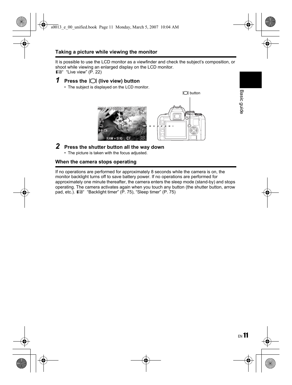 Olympus EVOLT E-410 User Manual | Page 11 / 132