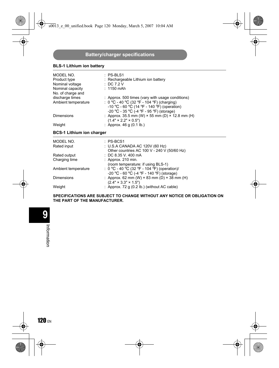 Olympus EVOLT E-410 User Manual | Page 120 / 132