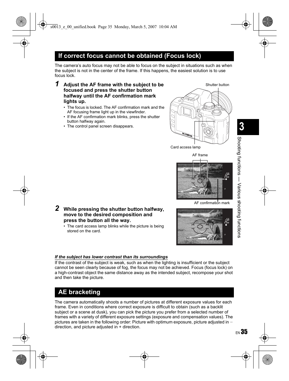 Olympus EVOLT E-410 User Manual | Page 35 / 132