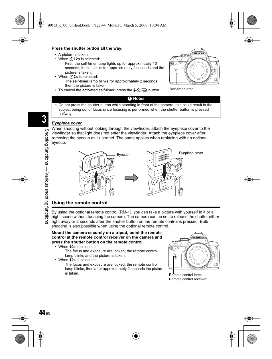 Olympus EVOLT E-410 User Manual | Page 44 / 132