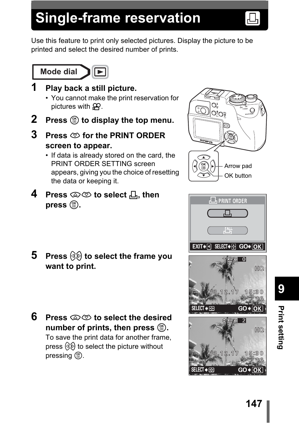 Single-frame reservation | Olympus C-5000 Zoom User Manual | Page 148 / 215