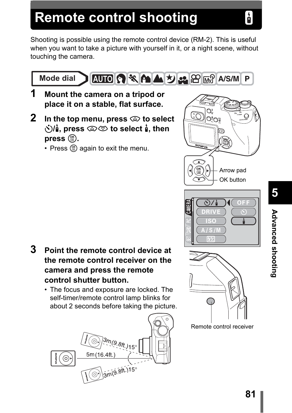 Remote control shooting, P.81 | Olympus C-5000 Zoom User Manual | Page 82 / 215