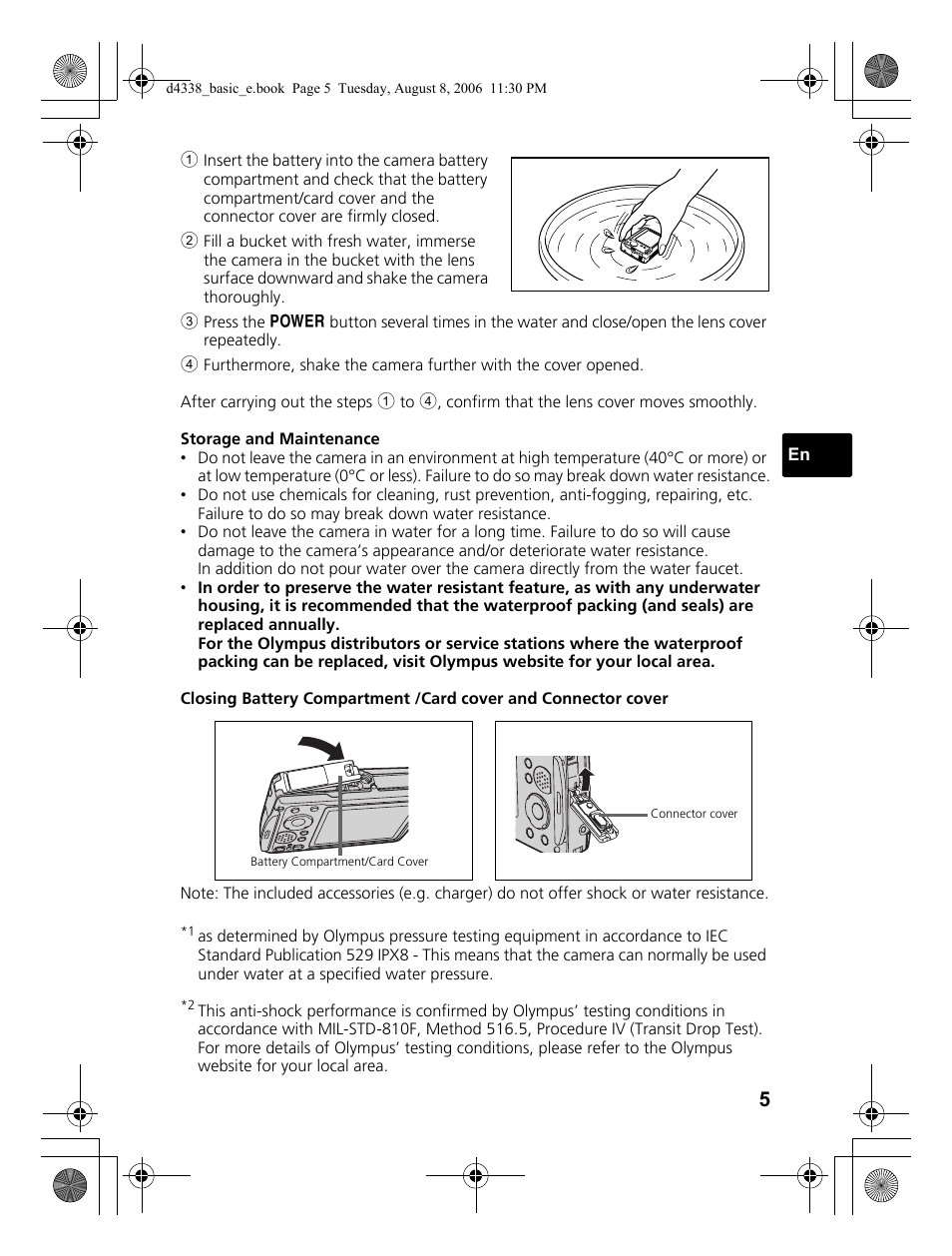 Olympus Stylus 725 SW User Manual | Page 5 / 84