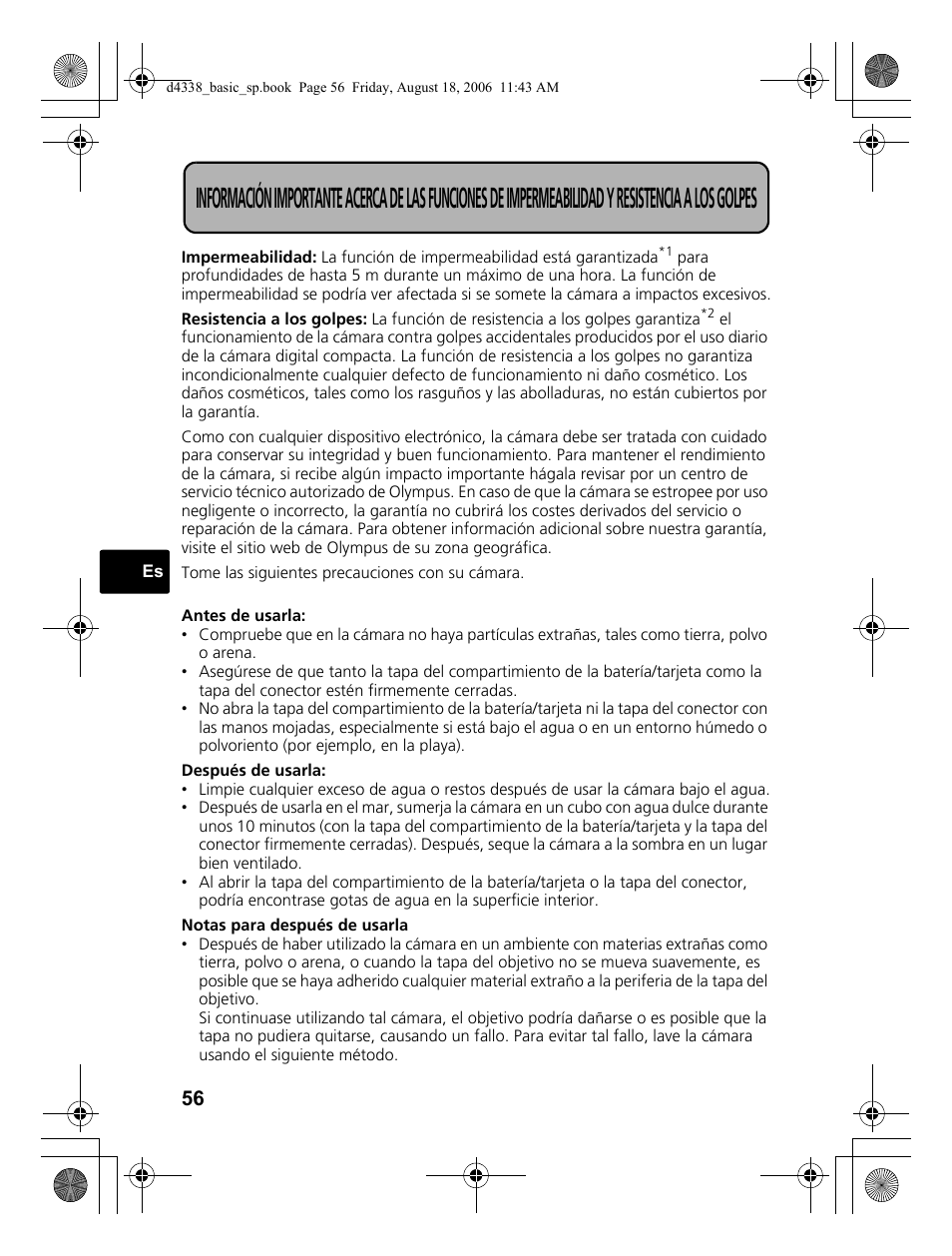 Olympus Stylus 725 SW User Manual | Page 56 / 84