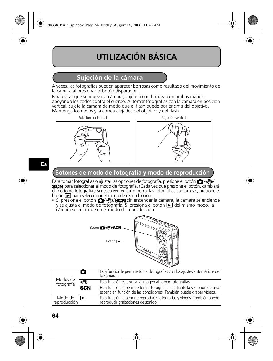 Utilización básica | Olympus Stylus 725 SW User Manual | Page 64 / 84