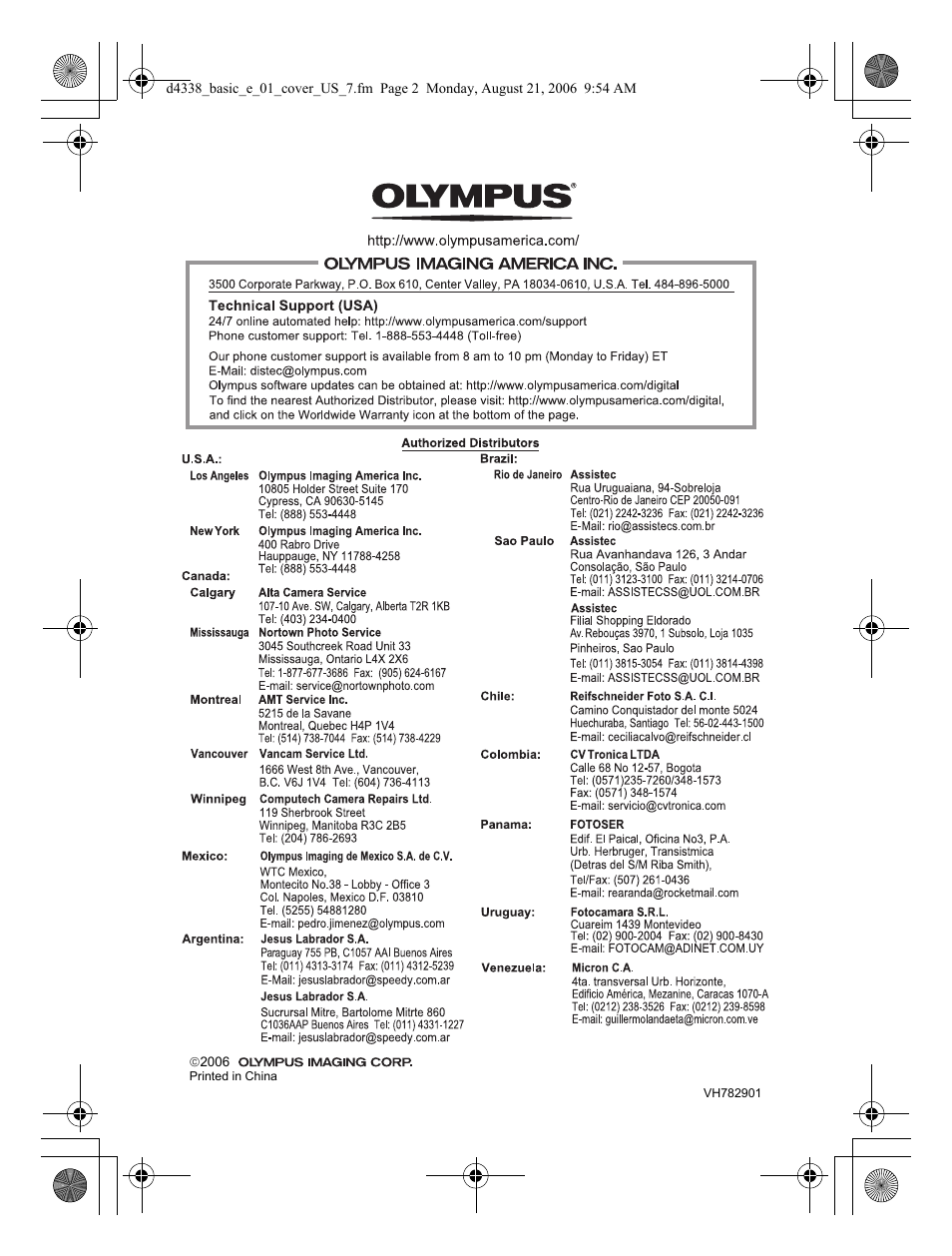 Olympus Stylus 725 SW User Manual | Page 84 / 84