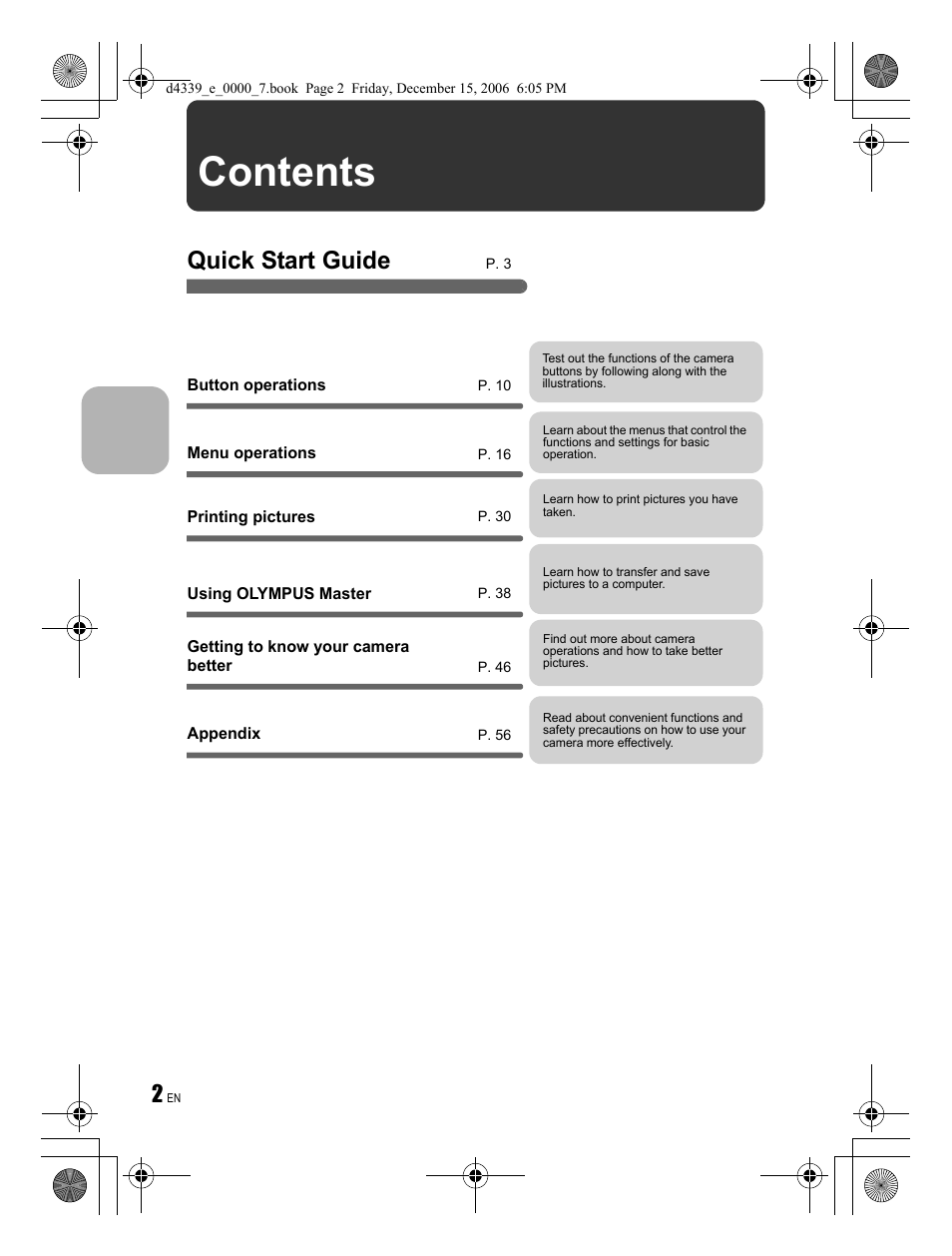 Olympus FE-250 User Manual | Page 2 / 76
