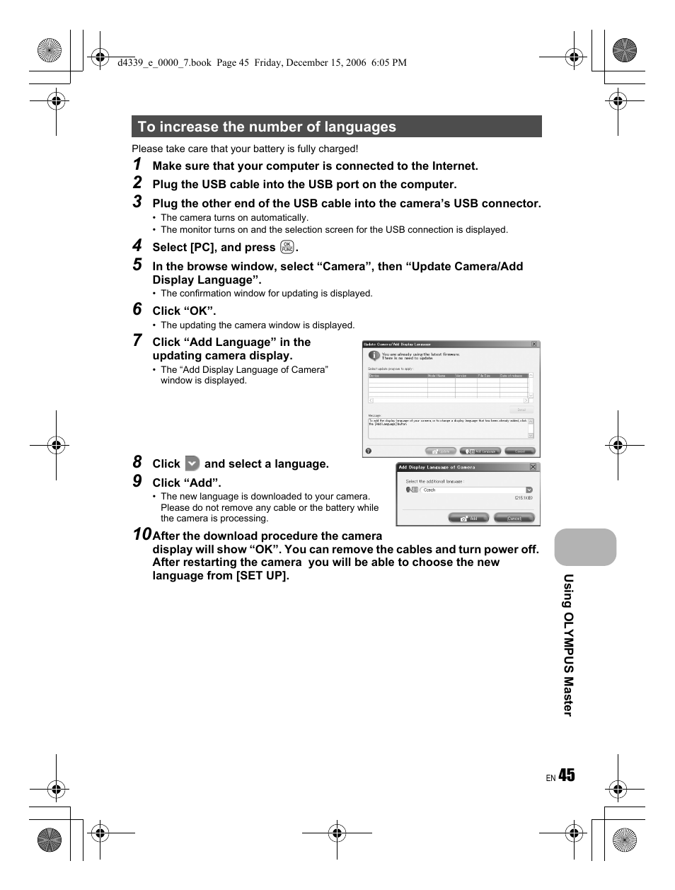Olympus FE-250 User Manual | Page 45 / 76