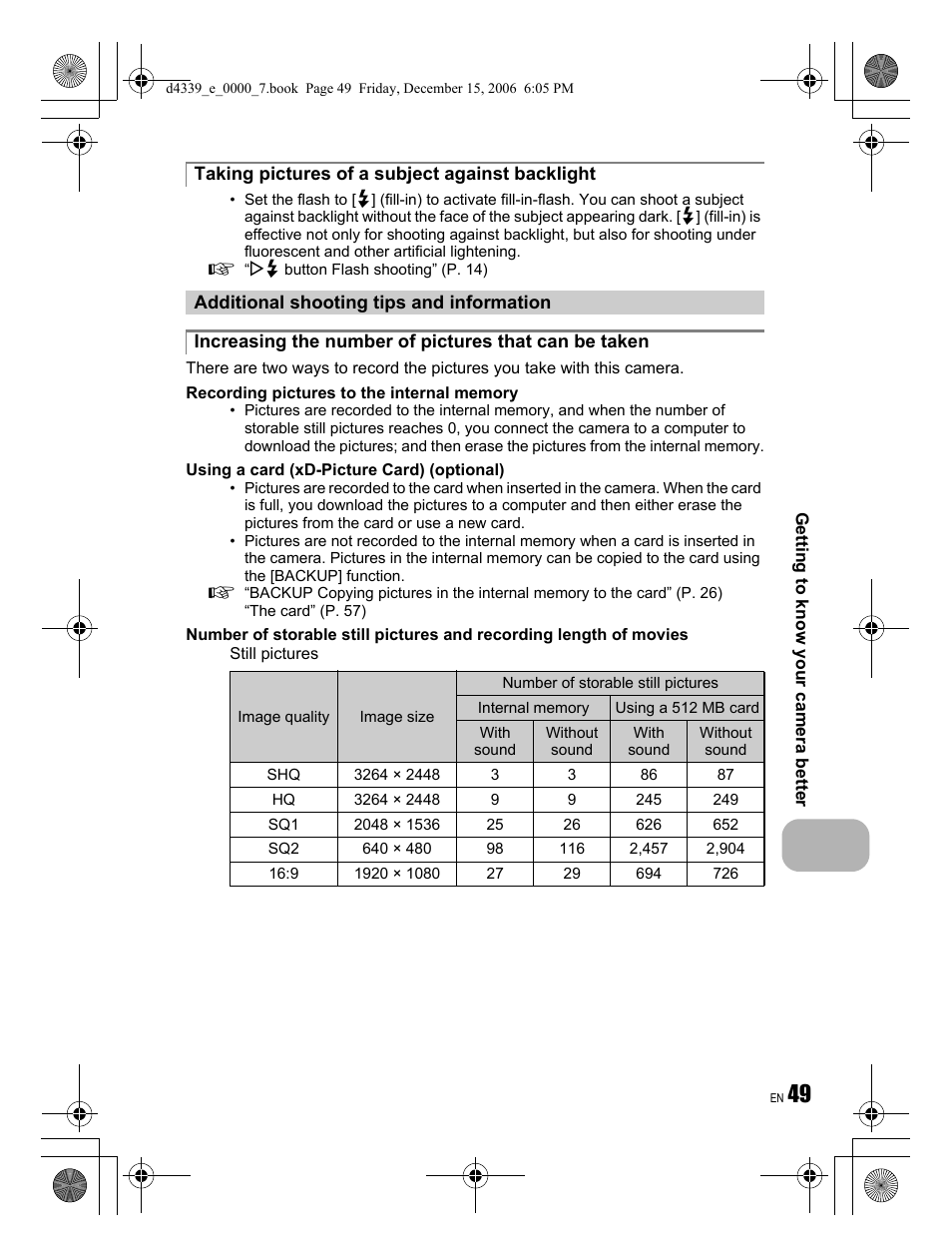 Olympus FE-250 User Manual | Page 49 / 76