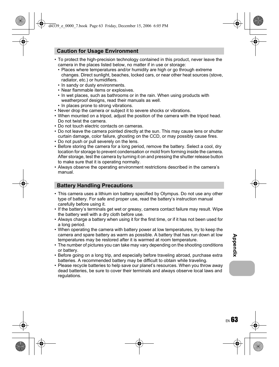 Olympus FE-250 User Manual | Page 63 / 76
