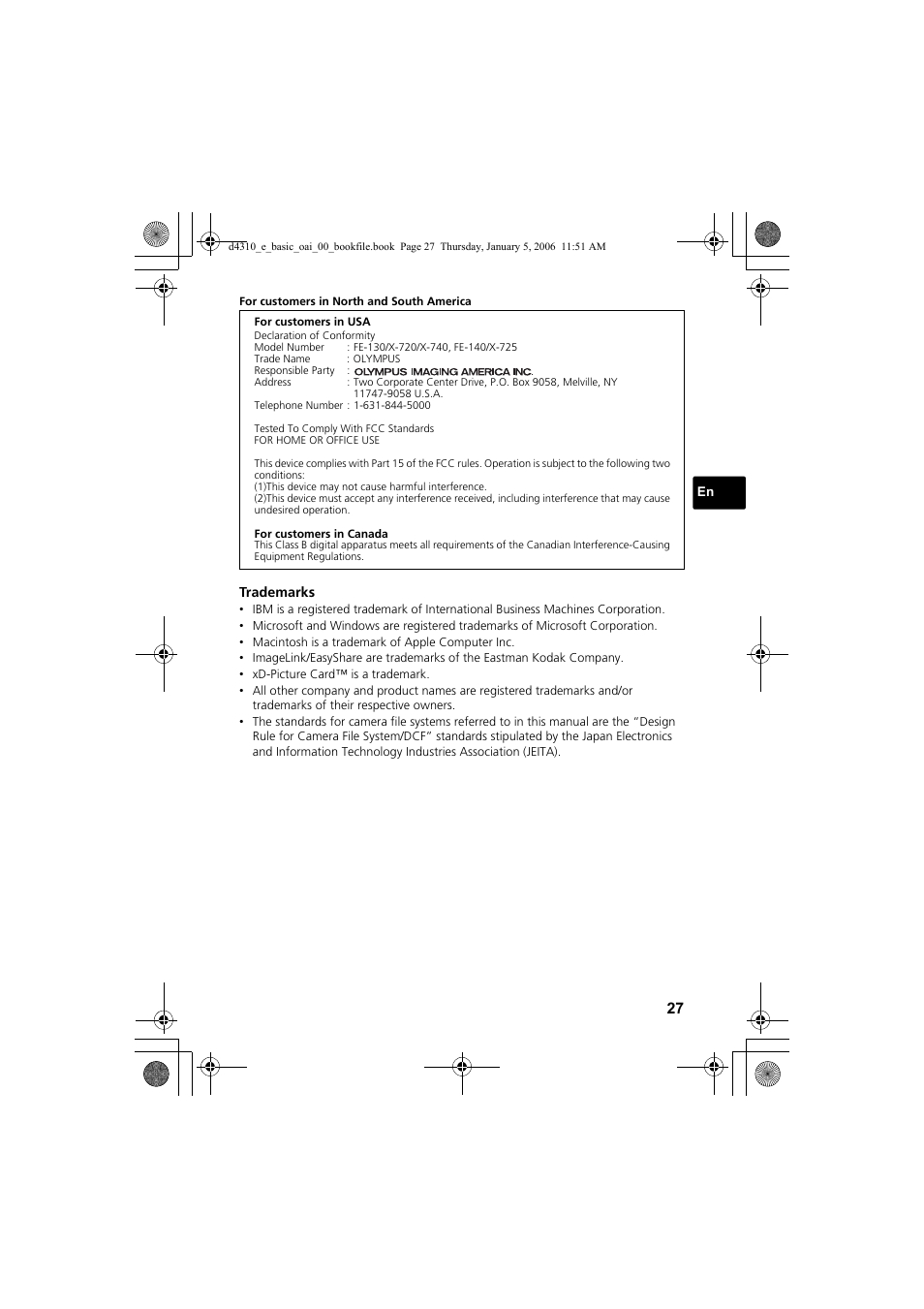 Olympus FE-130 User Manual | Page 27 / 108