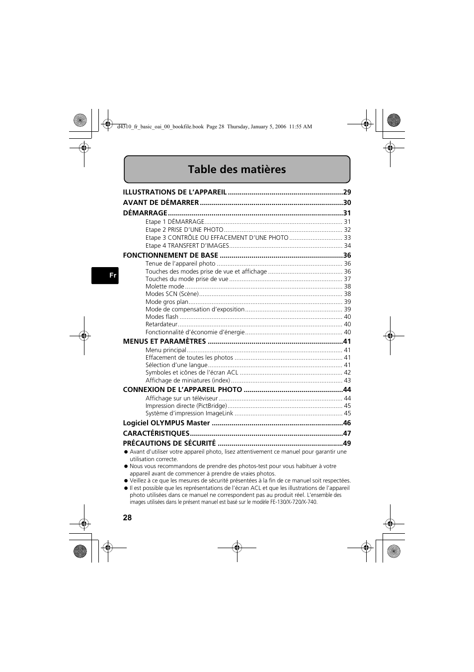 Olympus FE-130 User Manual | Page 28 / 108