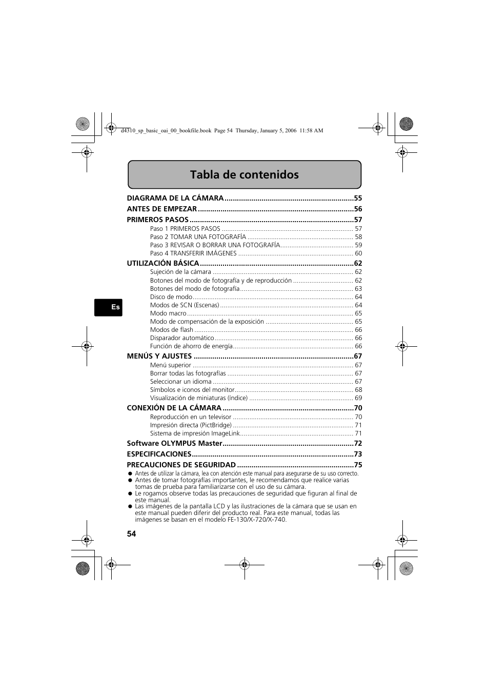 Olympus FE-130 User Manual | Page 54 / 108