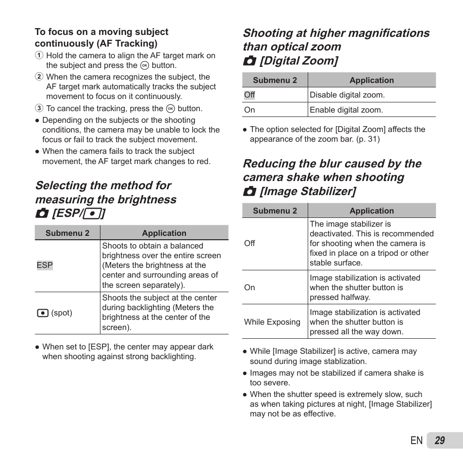 29 en | Olympus SZ-15 User Manual | Page 29 / 79