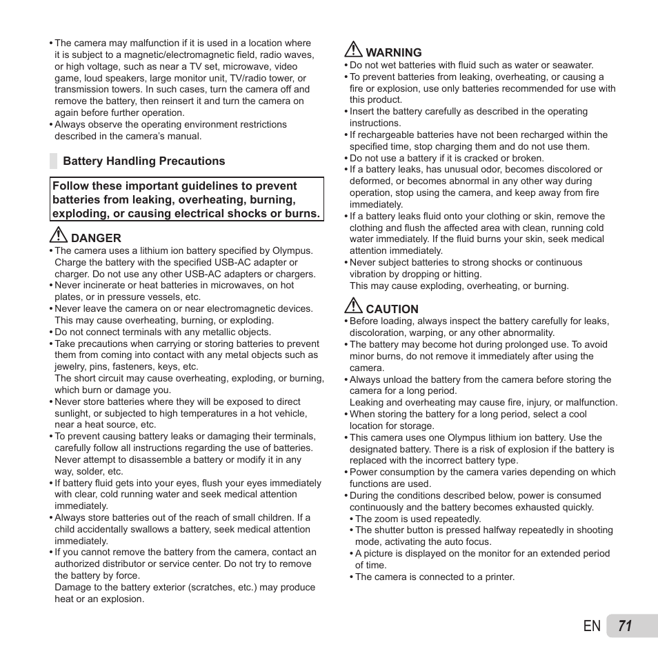 71 en | Olympus SZ-15 User Manual | Page 71 / 79