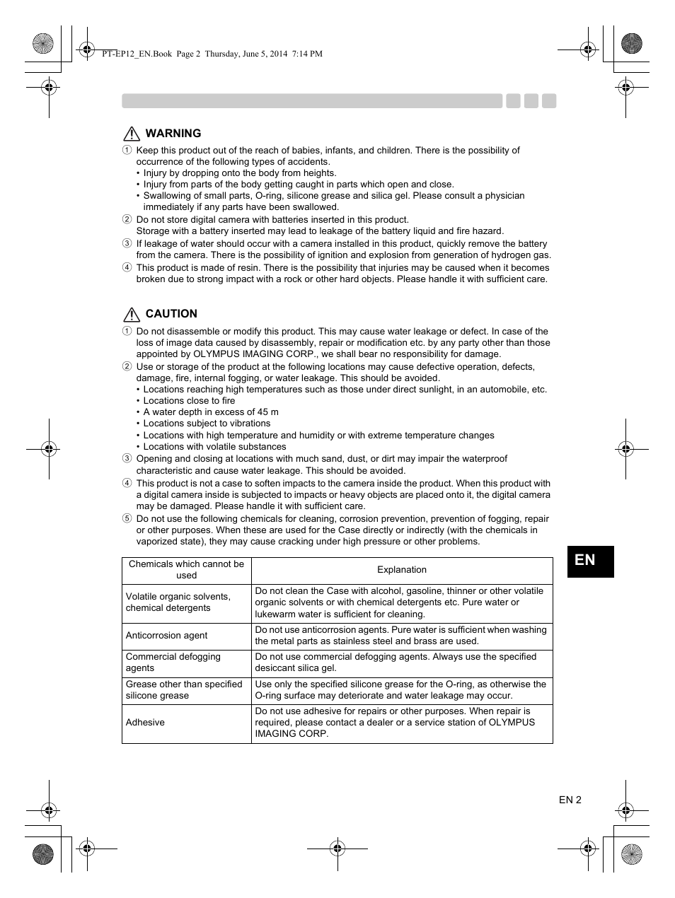 Olympus PTEP12 User Manual | Page 3 / 96