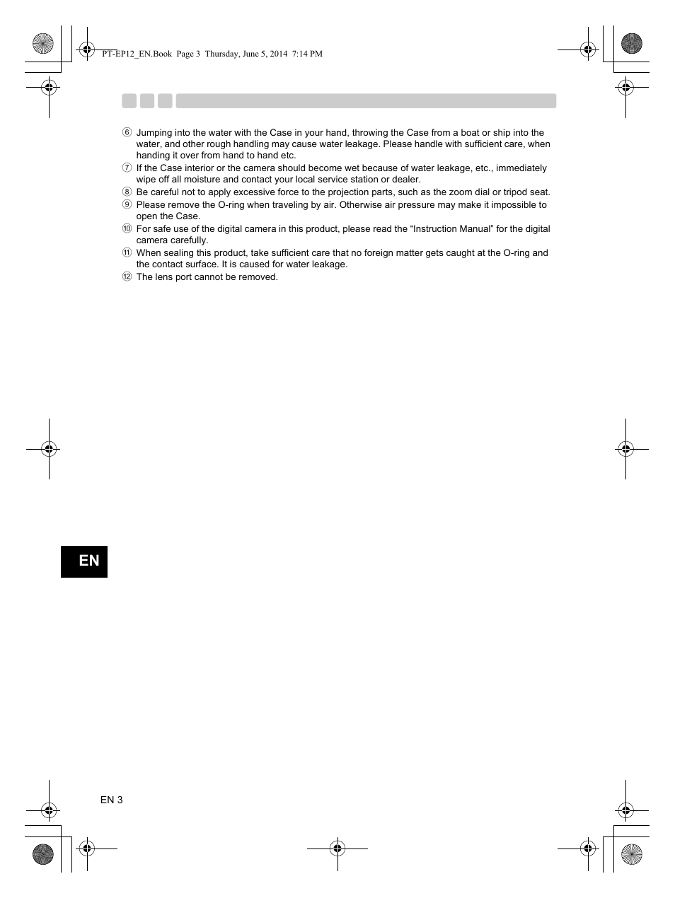 Olympus PTEP12 User Manual | Page 4 / 96