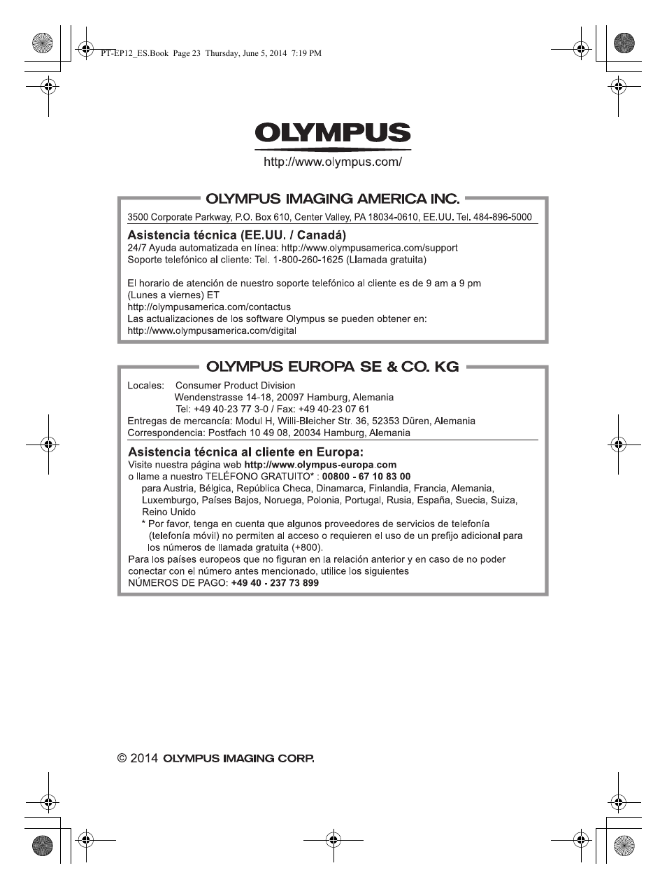 Olympus PTEP12 User Manual | Page 96 / 96