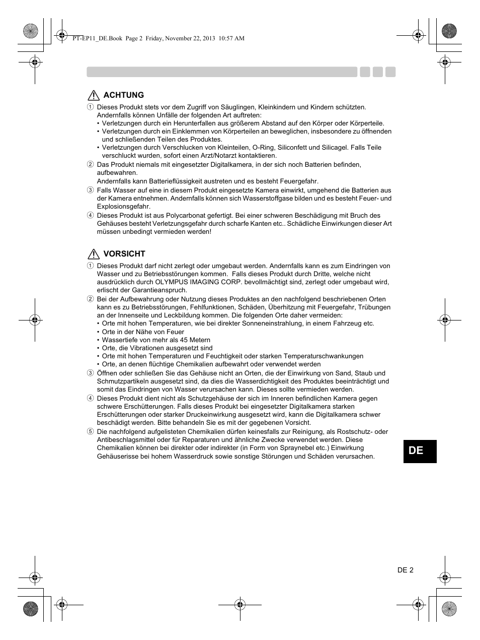Olympus PTEP11 User Manual | Page 47 / 89