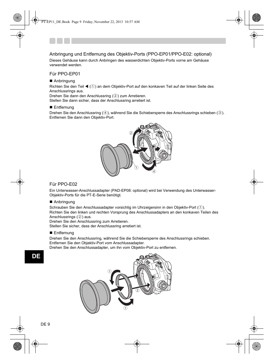 Nombres de las piezas | Olympus PTEP11 User Manual | Page 54 / 89