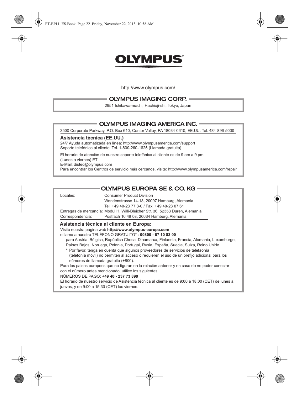 Olympus PTEP11 User Manual | Page 89 / 89
