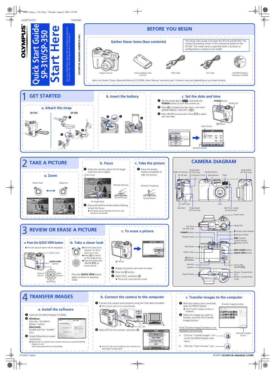 Olympus SP-350 User Manual | 1 page