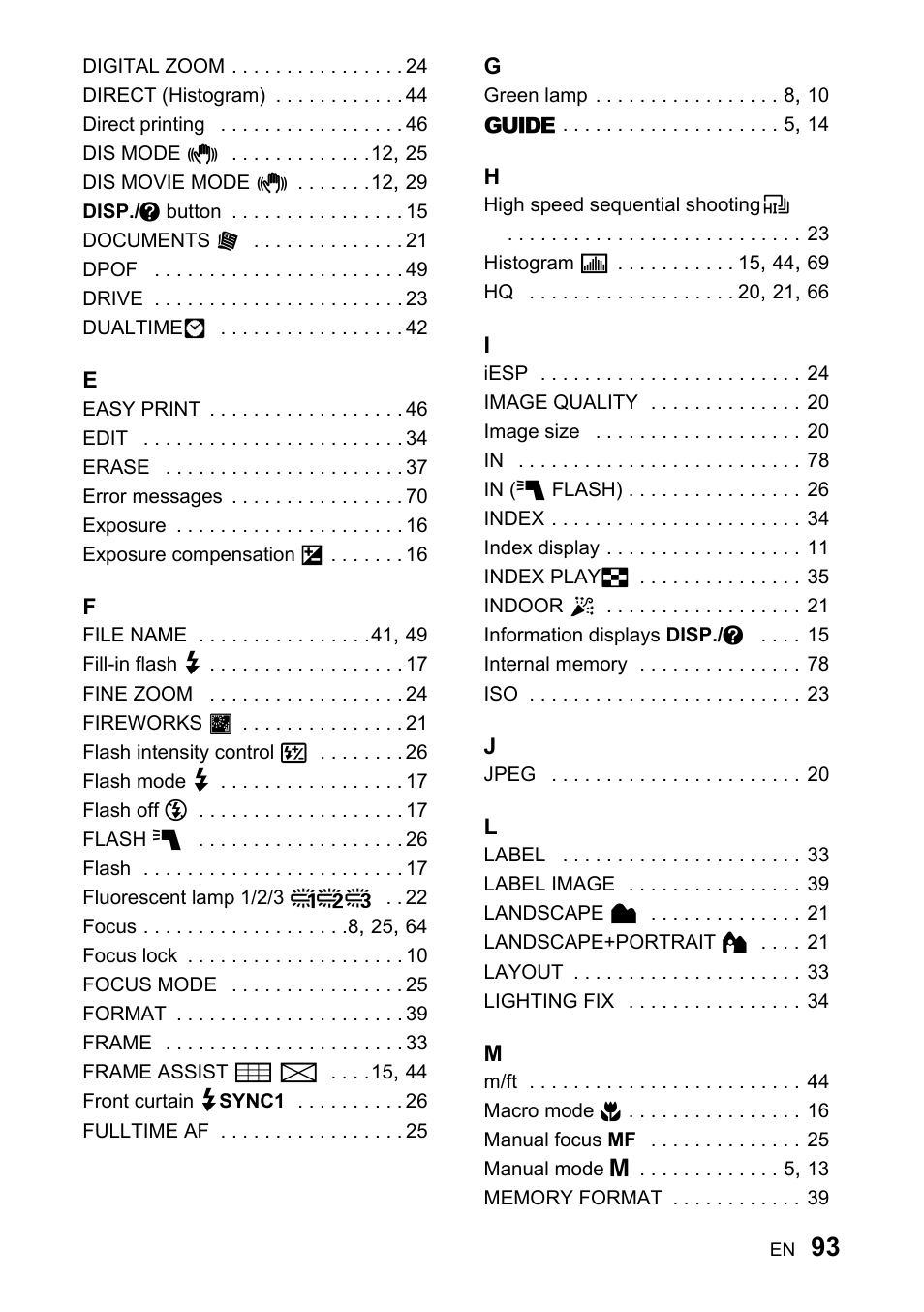 Olympus SP-510 UZ User Manual | Page 93 / 96