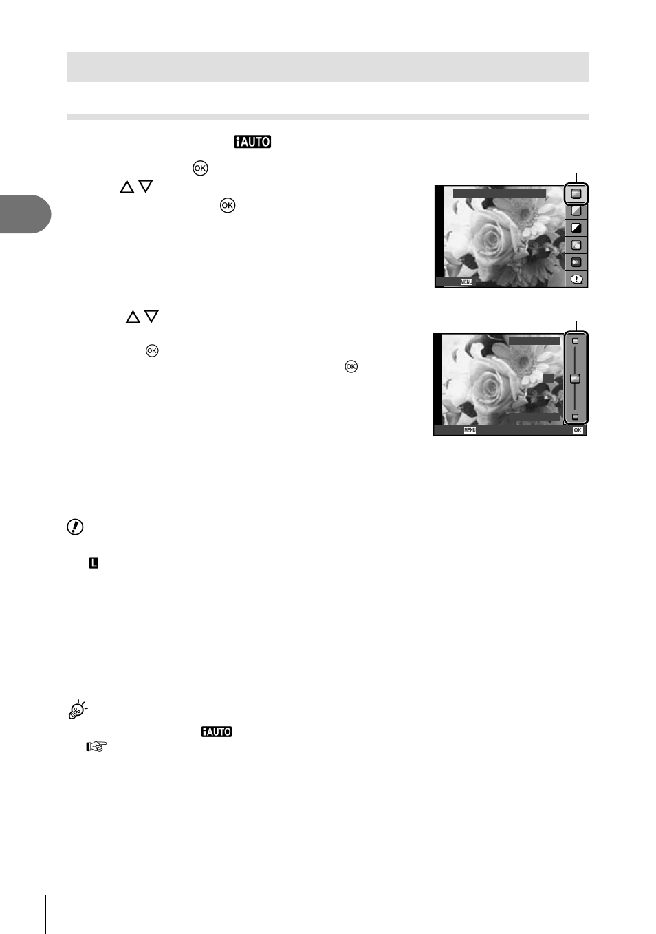 Using shooting options | Olympus Stylus XZ-2 iHS User Manual | Page 22 / 102