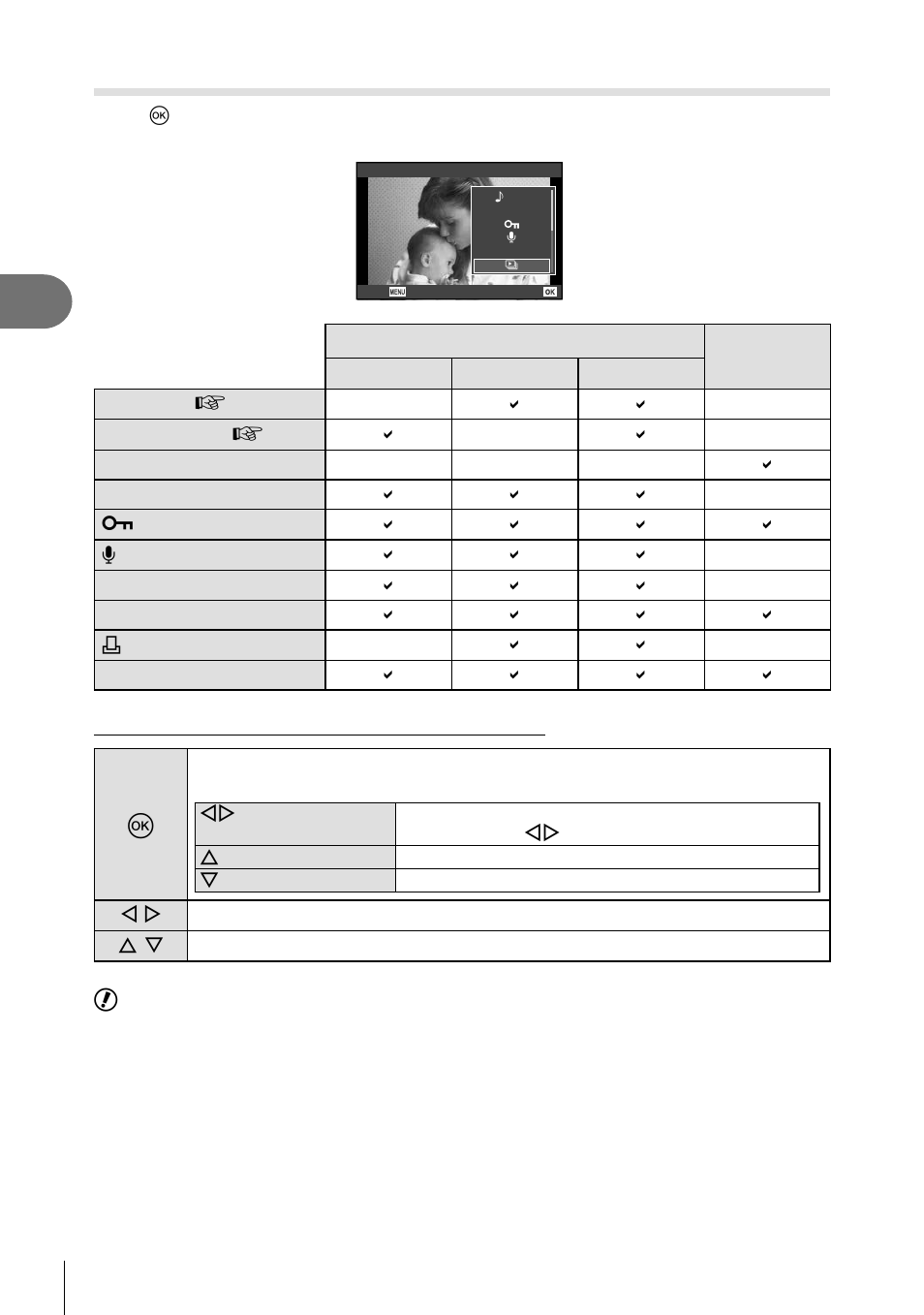 Basic photography, Using playback options | Olympus Stylus XZ-2 iHS User Manual | Page 30 / 102