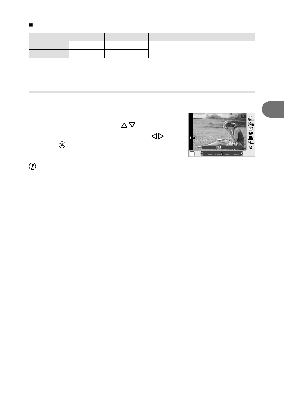 Adjusting fl ash output (flash intensity control), Choose the compensation value with hi and press q, 41 en | Olympus Stylus XZ-2 iHS User Manual | Page 41 / 102