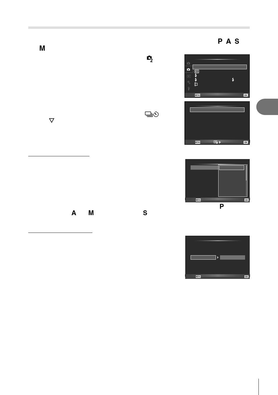 Select [bracketing] in shooting menu x, Choose a bracketing type, 51 en | Olympus Stylus XZ-2 iHS User Manual | Page 51 / 102