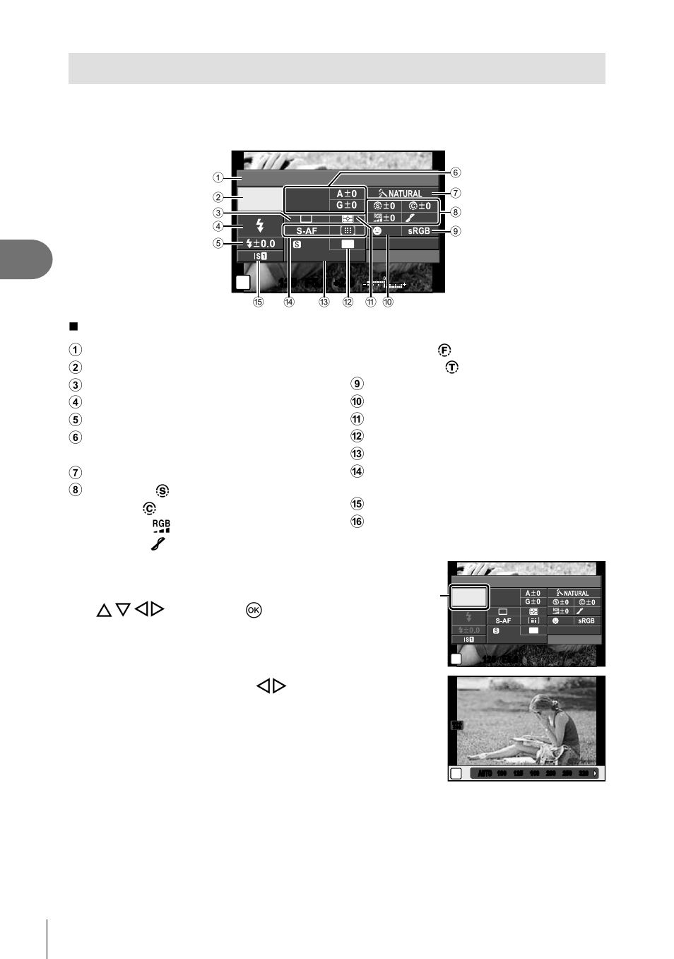 Using the super control panel, 68 en, You can also select settings using the sub dial | Olympus Stylus XZ-2 iHS User Manual | Page 68 / 102