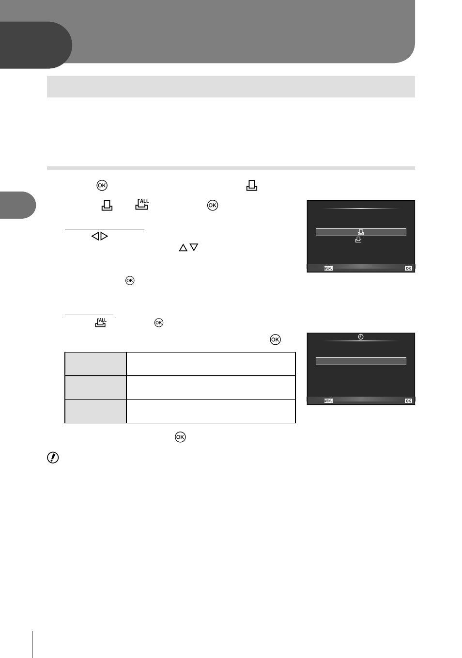 Printing pictures, Print reservation (dpof) | Olympus Stylus XZ-2 iHS User Manual | Page 70 / 102