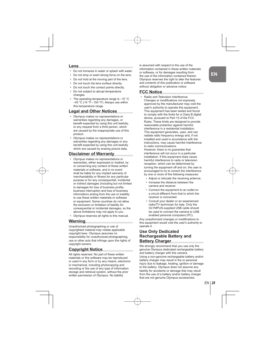 Olympus E-PM1 User Manual | Page 29 / 92