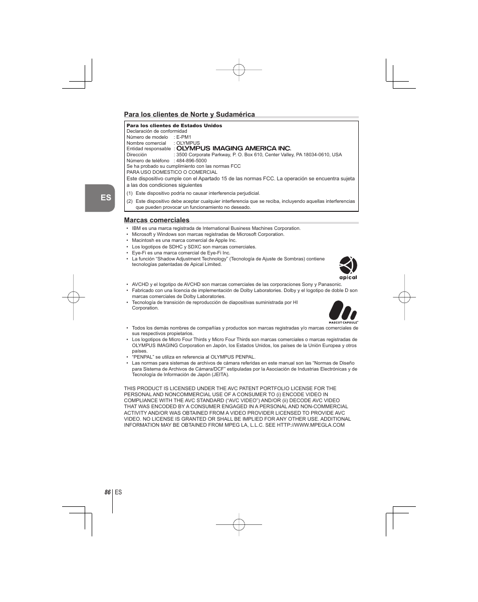 Olympus E-PM1 User Manual | Page 86 / 92
