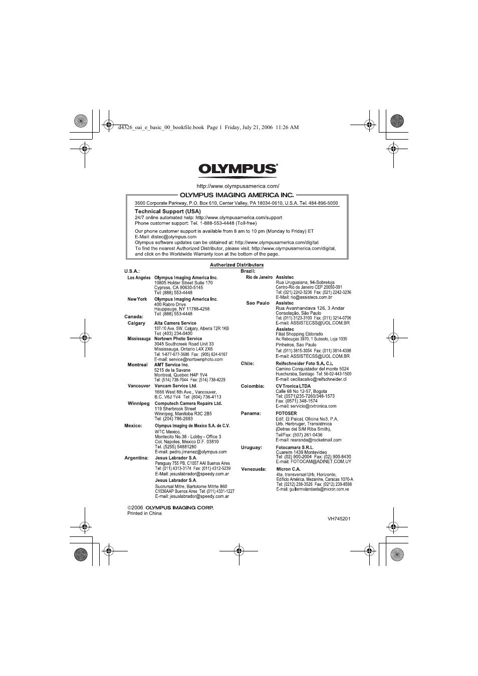 Olympus FE-200 User Manual | Page 108 / 108