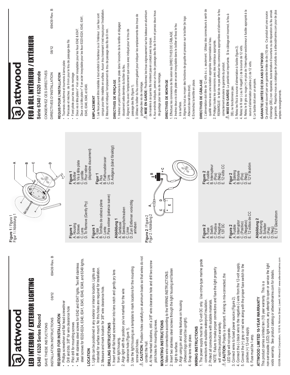 Attwood 6320 Series User Manual | 2 pages