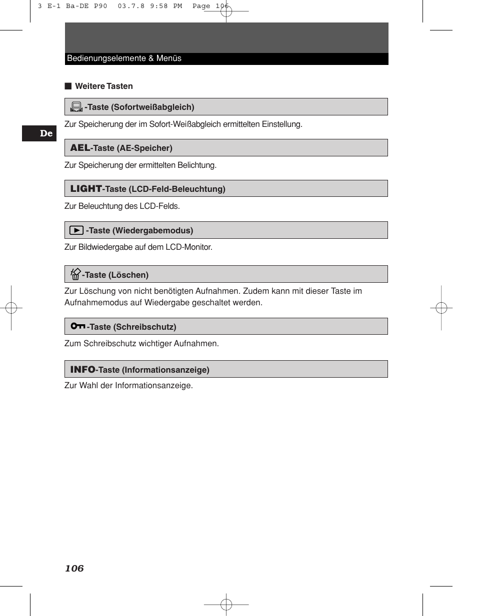 Olympus E-1 User Manual | Page 106 / 180