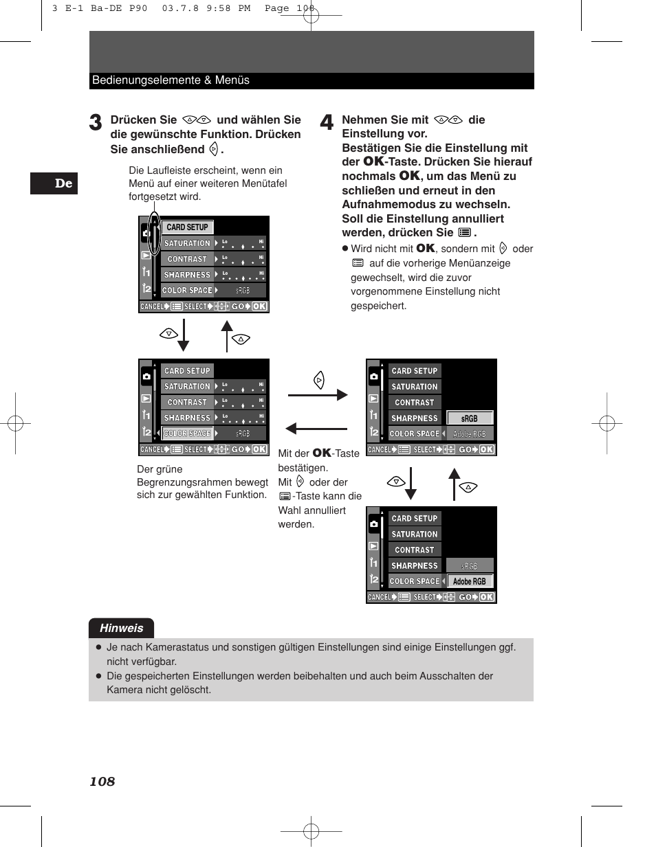 Olympus E-1 User Manual | Page 108 / 180