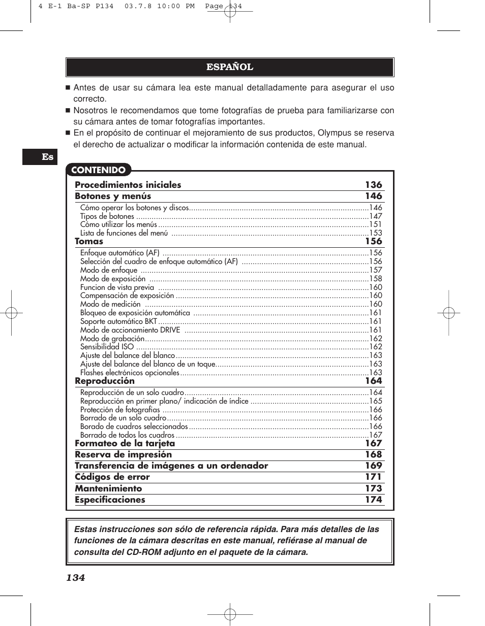 Olympus E-1 User Manual | Page 134 / 180