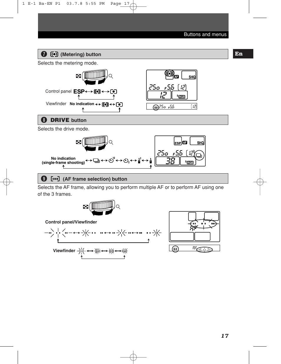 Olympus E-1 User Manual | Page 17 / 180