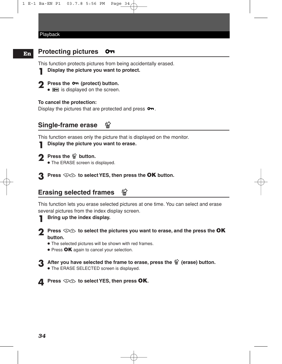 Olympus E-1 User Manual | Page 34 / 180