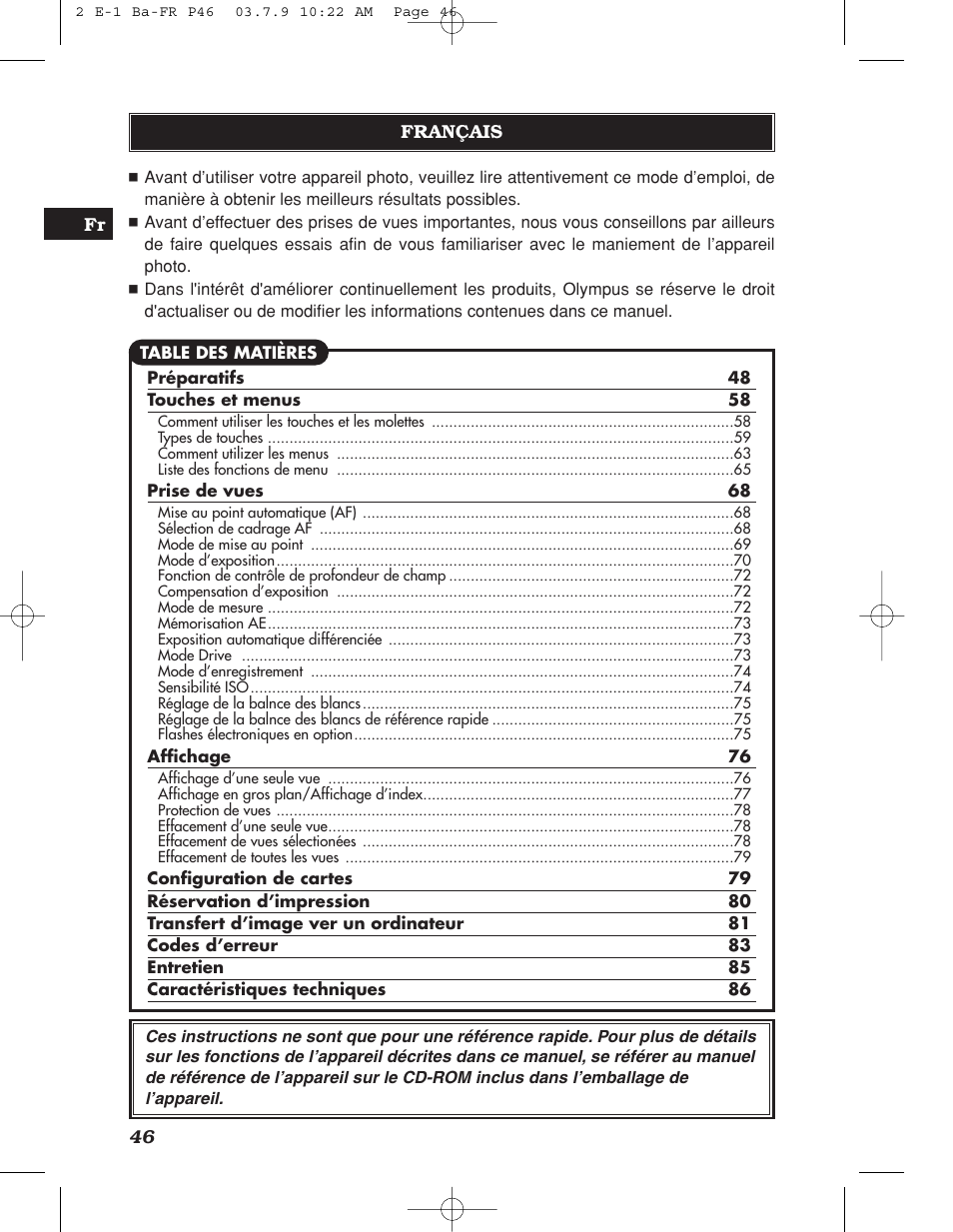 Olympus E-1 User Manual | Page 46 / 180