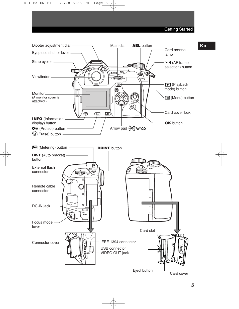 Olympus E-1 User Manual | Page 5 / 180