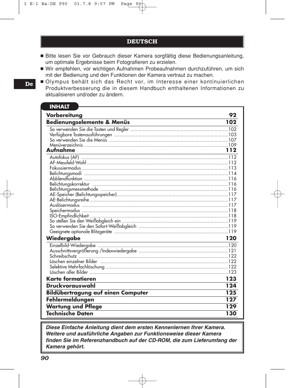 Olympus E-1 User Manual | Page 90 / 180