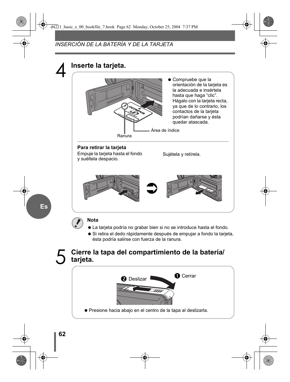 Olympus Stylus 500 Digital User Manual | Page 62 / 100